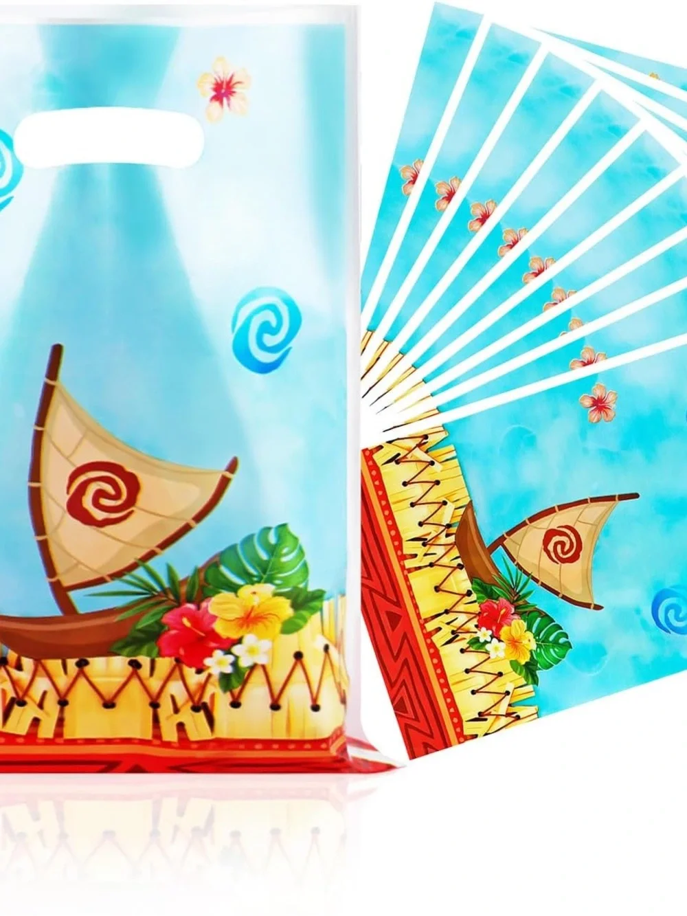 Tropical Boat Treat Bags - Blue Party Favor Bags 30 bags